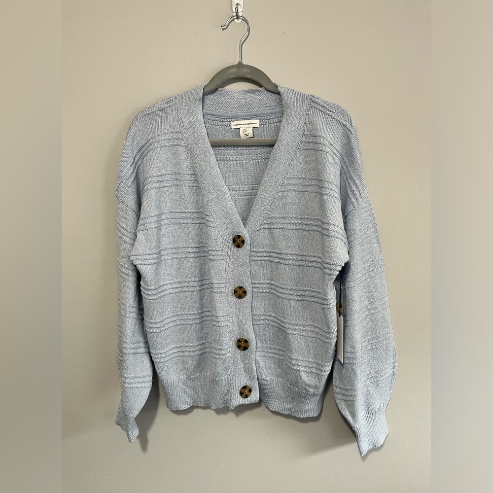 Cupcakes & Cashmere V-neck Long Sleeve Cardigan